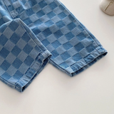 DenimCheck – Bekväma & trendiga – Barnbyxor med rutmönster