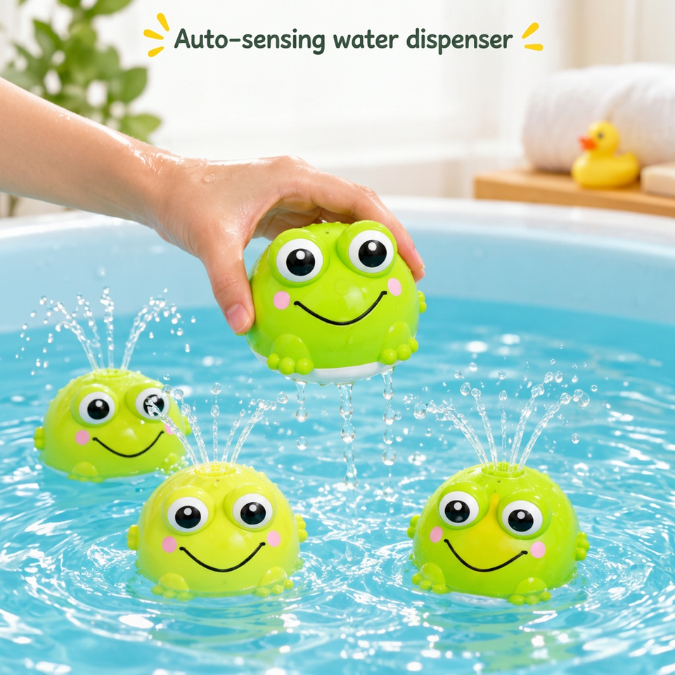 FrogSplash – Glad & interaktiv – Automatisk vattenfontän