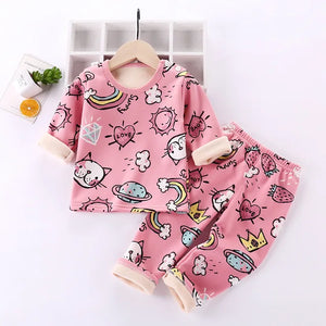 Mini Fashion™ - Cartoon Fleece-pyjamas för barn