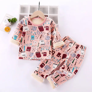 Mini Fashion™ - Cartoon Fleece-pyjamas för barn