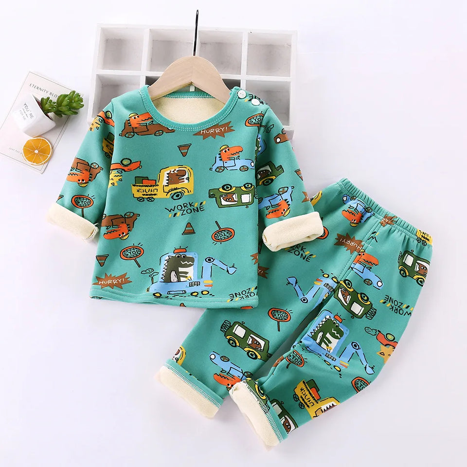 Mini Fashion™ - Cartoon Fleece-pyjamas för barn