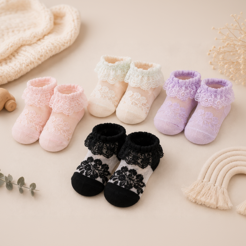 BabyBliss – Bekväma & lätta – strumpor med spetsar