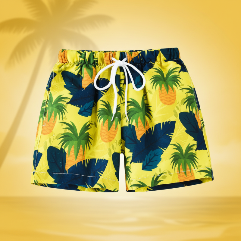 Beach Shorts – Lätt och lekfull – Tropisk badbyxa för barn