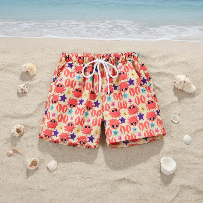 Beach Shorts – Lätt och lekfull – Tropisk badbyxa för barn
