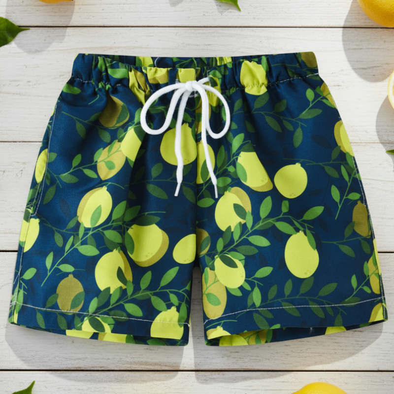 Beach Shorts – Lätt och lekfull – Tropisk badbyxa för barn
