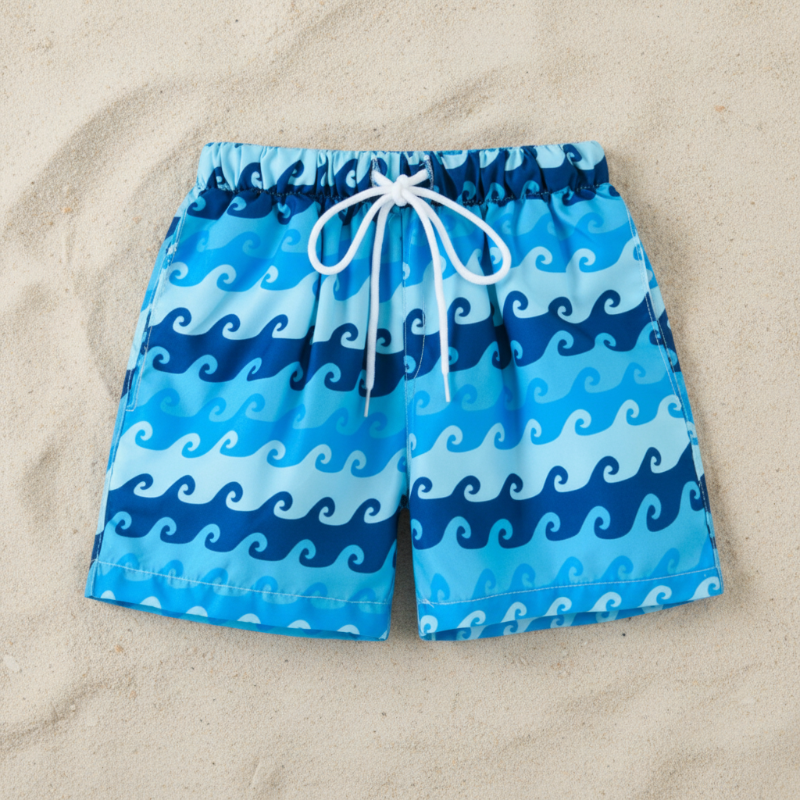 Beach Shorts – Lätt och lekfull – Tropisk badbyxa för barn