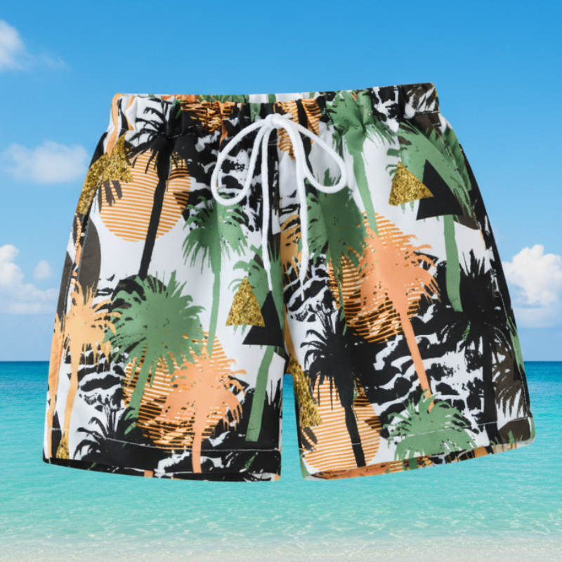 Beach Shorts – Lätt och lekfull – Tropisk badbyxa för barn