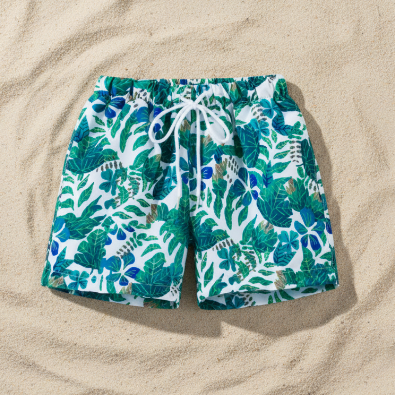 Beach Shorts – Lätt och lekfull – Tropisk badbyxa för barn