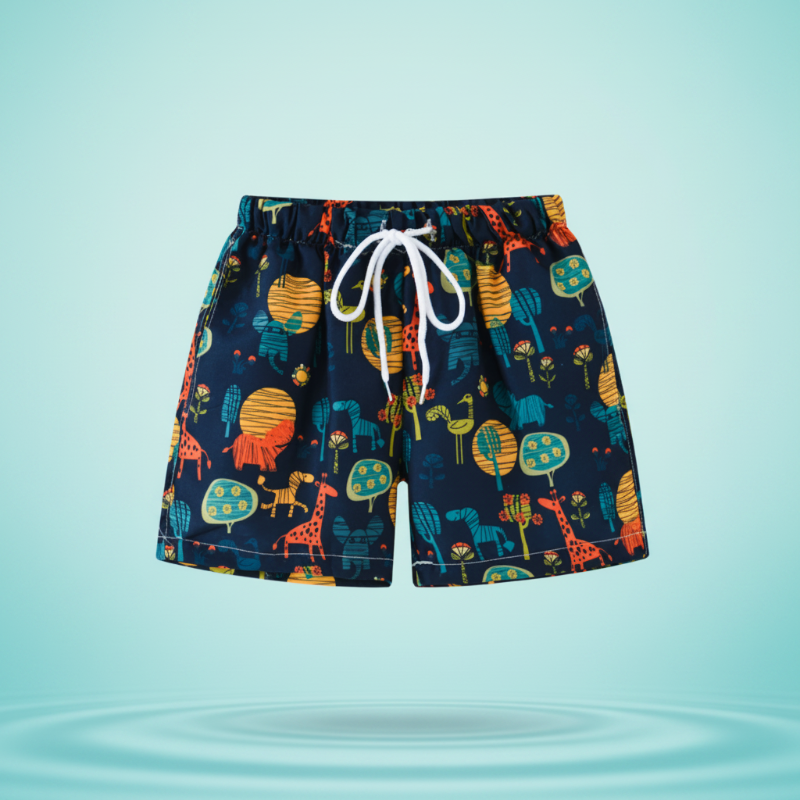 Beach Shorts – Lätt och lekfull – Tropisk badbyxa för barn