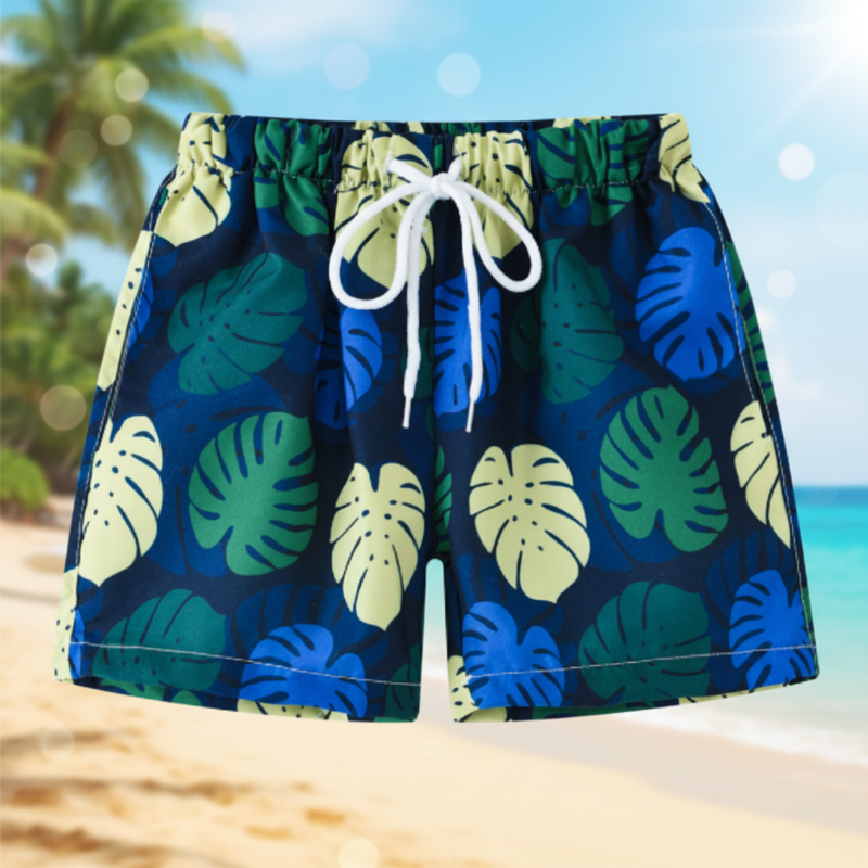 Beach Shorts – Lätt och lekfull – Tropisk badbyxa för barn