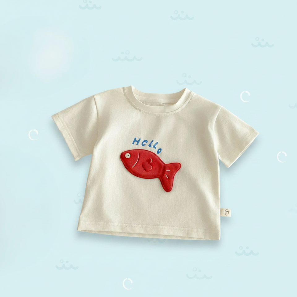 LittlePatch – Tecknad film & Roligt  – Barn-T-shirt med tecknade film-patchar