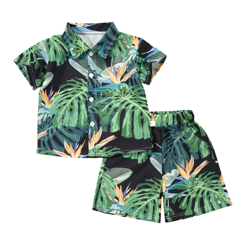 Mini Fashion™ - Fräsch och glad - Blommigt set för pojkar