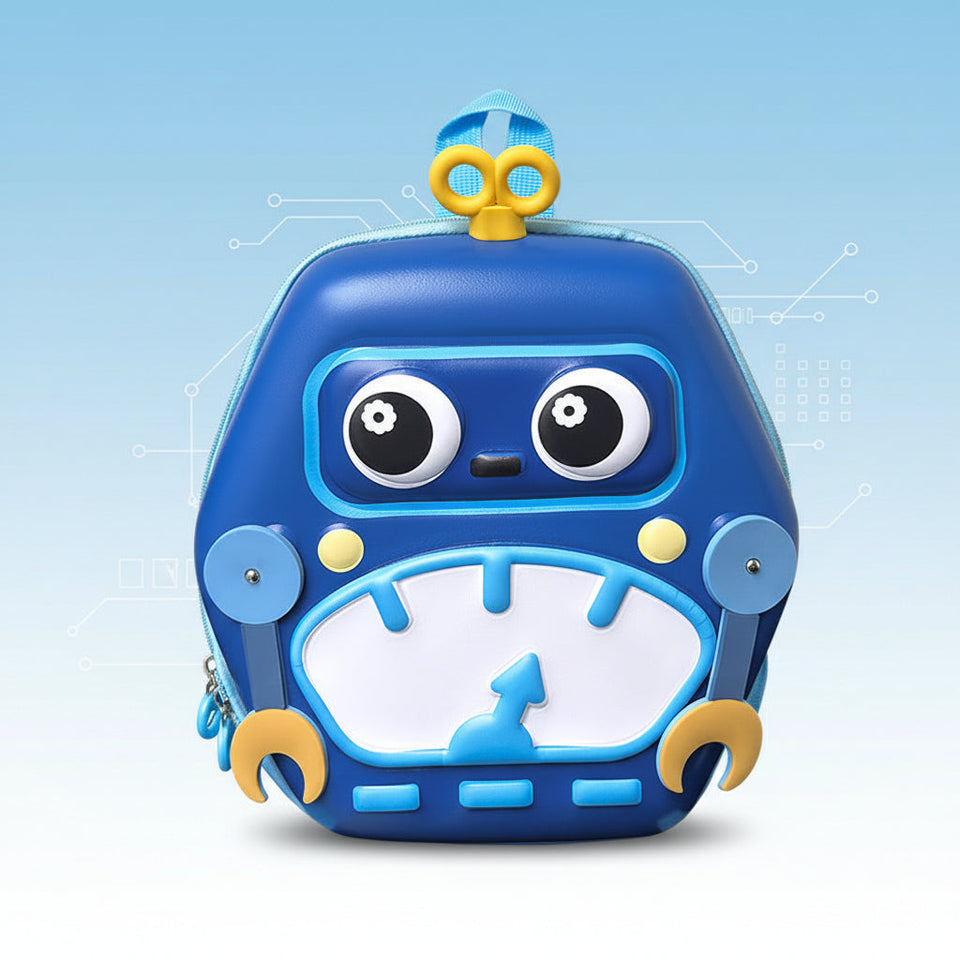 MiniBot – Cool & praktisk – barnryggsäck med robotmotiv