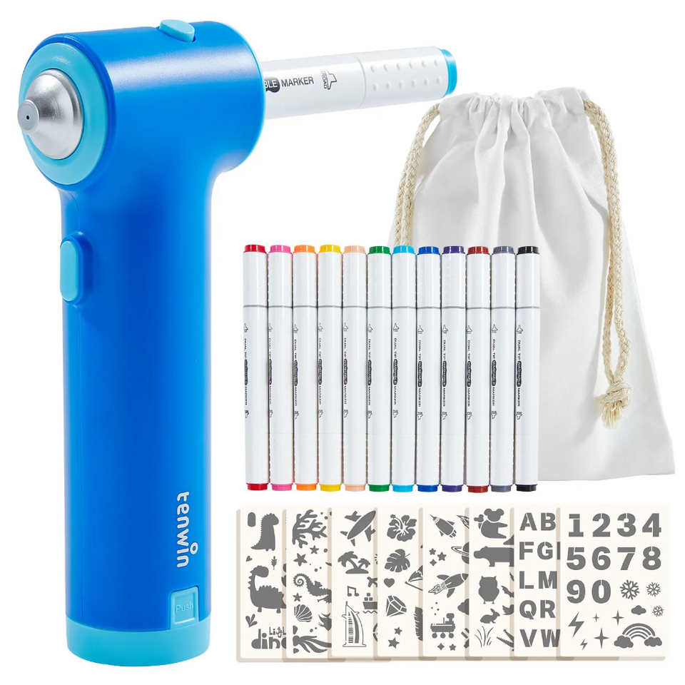 PaintBuddy – Kreativt & pedagogiskt – Bärbart airbrush-ritset
