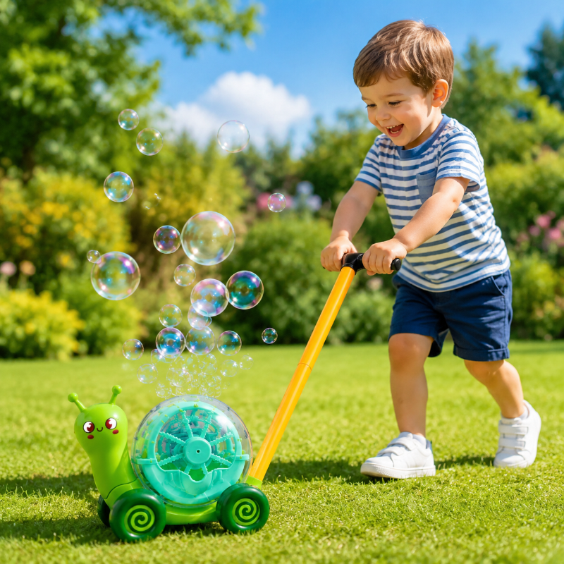 BubbleBuddy – Lekfullt & interaktivt – Snigel-bubbelblåsare