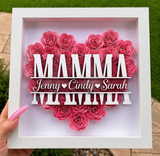 Personalized Rose Shadow Box – En unik morsdagspresent – en personlig skuggbox med rosor