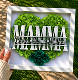 Personalized Rose Shadow Box – En unik morsdagspresent – en personlig skuggbox med rosor