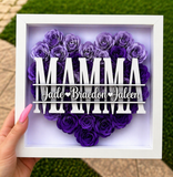 Personalized Rose Shadow Box – En unik morsdagspresent – en personlig skuggbox med rosor