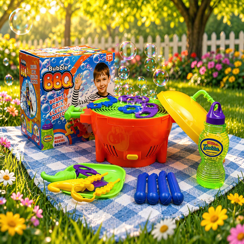 BBQ Bubble Maker – Lekfullt & interaktivt – Bubbelblåsning BBQ