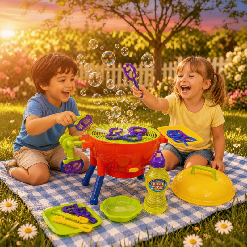 BBQ Bubble Maker – Lekfullt & interaktivt – Bubbelblåsning BBQ