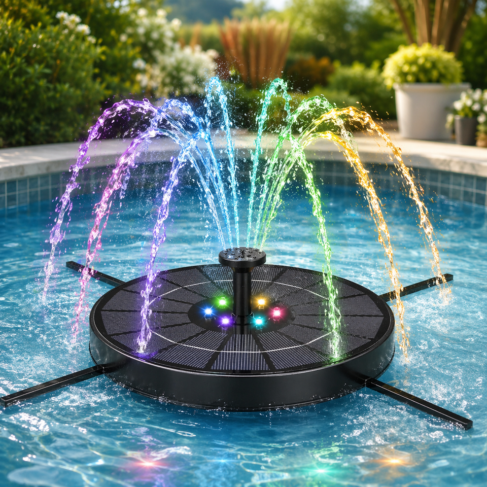 Solar LED Fountain Toy – Lekfullt & interaktivt – Vattenleksak med fontän