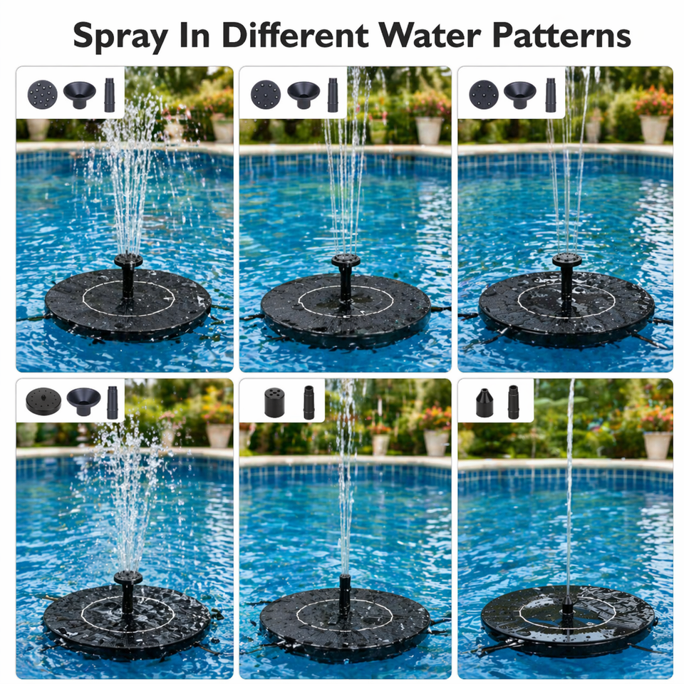 Solar LED Fountain Toy – Lekfullt & interaktivt – Vattenleksak med fontän