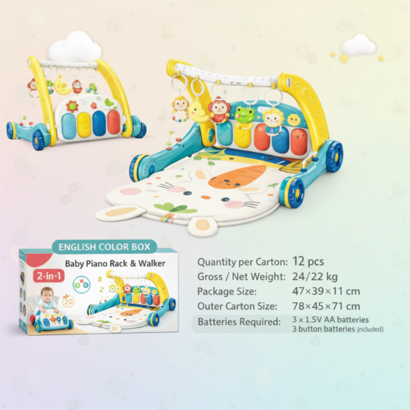 Step & Play – Interaktivt & Säker – 3-i-1 gåstol & babygym