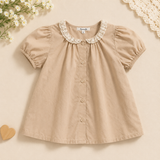 Girls Summer Fashion Top – Luftigt & bekvämt – Vintage-top för flickor