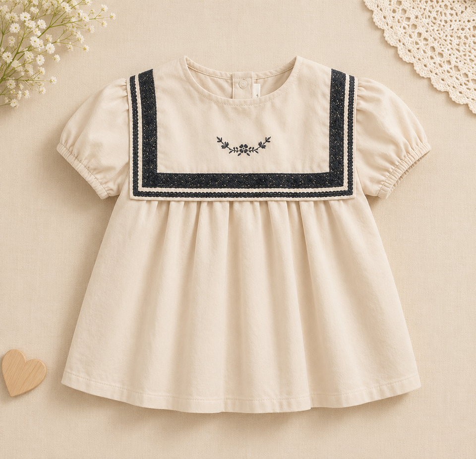 Girls Summer Fashion Top – Luftigt & bekvämt – Vintage-top för flickor