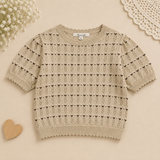 Girls Summer Fashion Top – Luftigt & bekvämt – Vintage-top för flickor