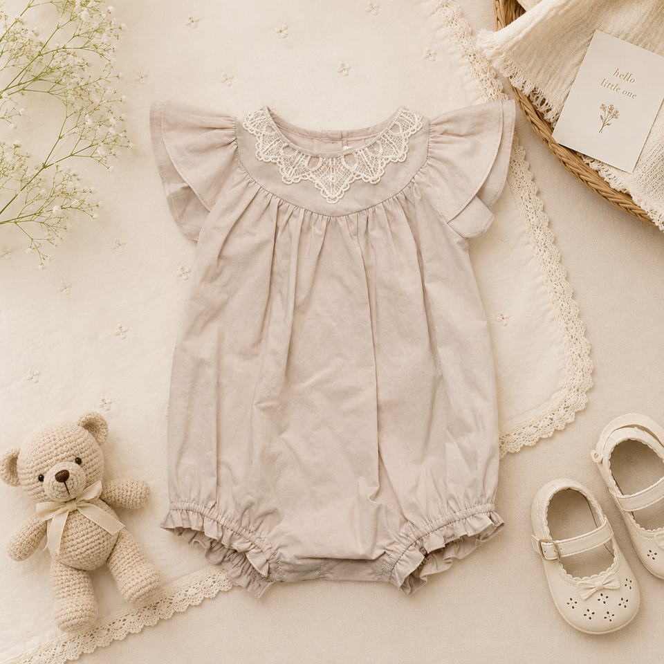 Vintage Rompers – Tidlös & mjuk – Babyoverall