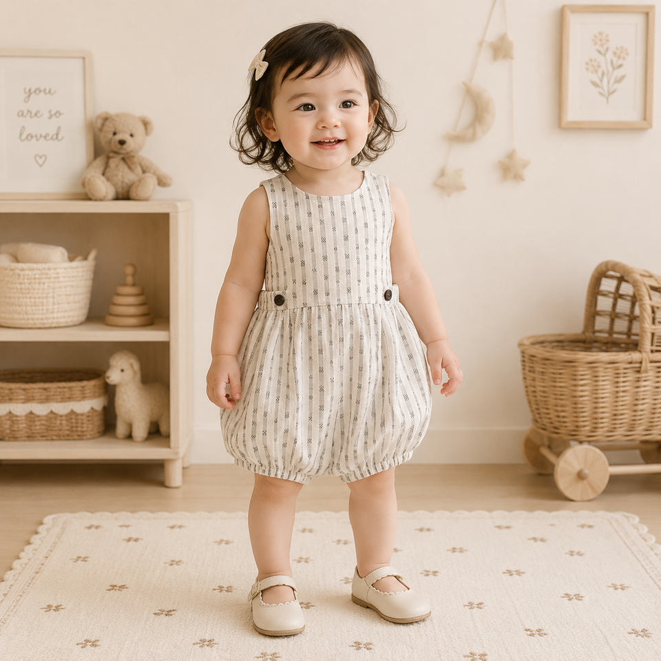Vintage Rompers – Tidlös & mjuk – Babyoverall