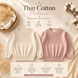 Thin Cotton Pullover – Ljus & Komfort – Stickad barntröja