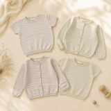 Knit Top & Cardigan – Mjuk och bekväm – Stickad tröja och kofta