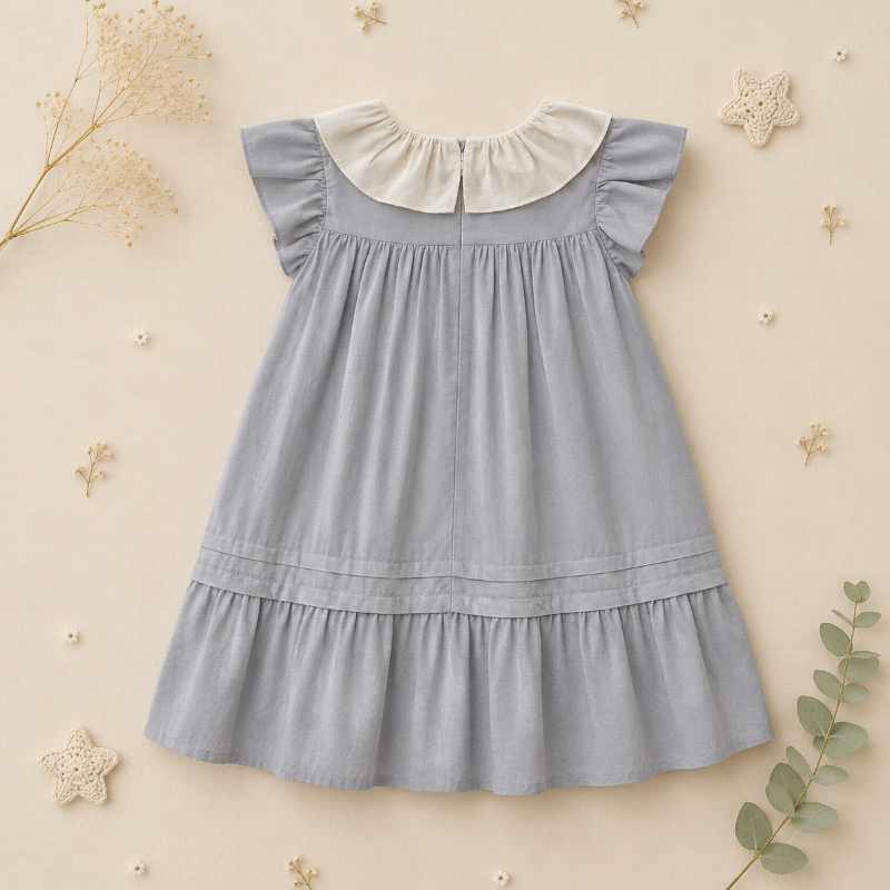 Princess Dress – Elegant och bekväm – Klänning med broderad krage