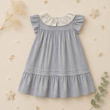 Princess Dress – Elegant och bekväm – Klänning med broderad krage