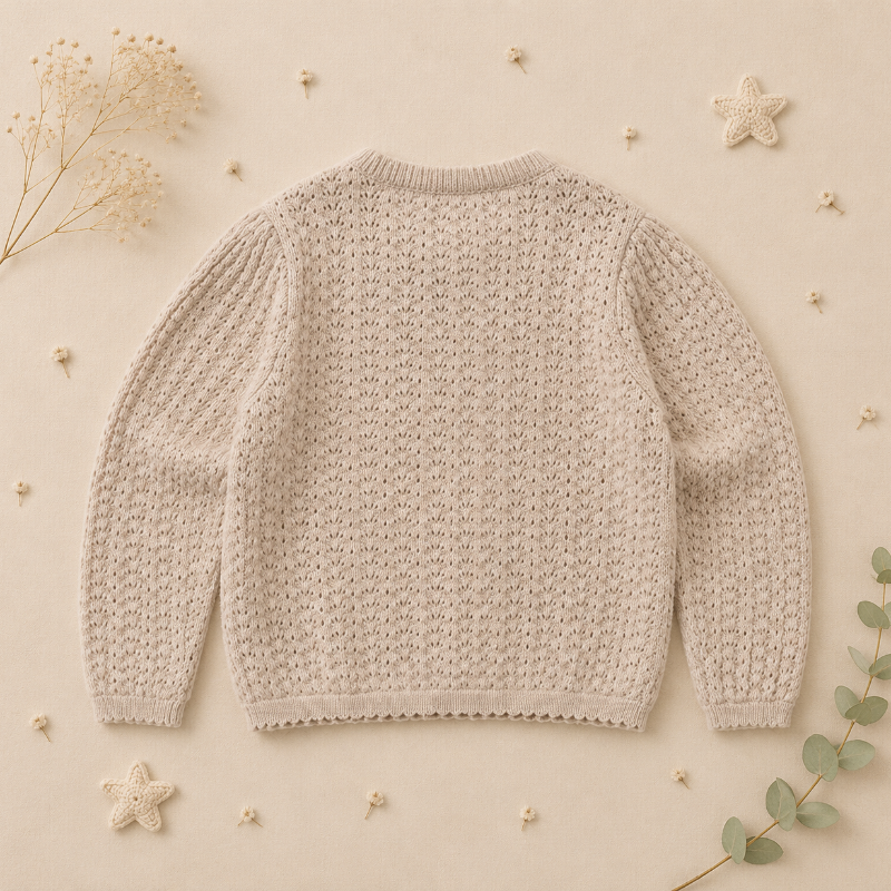 Buttoned Cardigan – Mjuk och bekväm – Stickad barnkofta