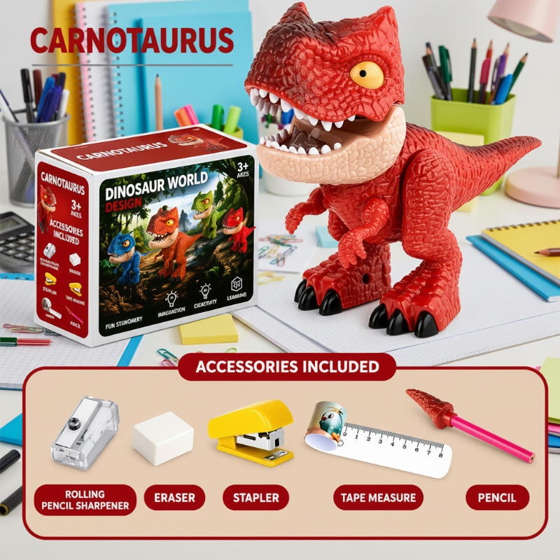Dinosaur Stationery Toy – Kreativt & lärorikt – 5-i-1-skrivbordsset