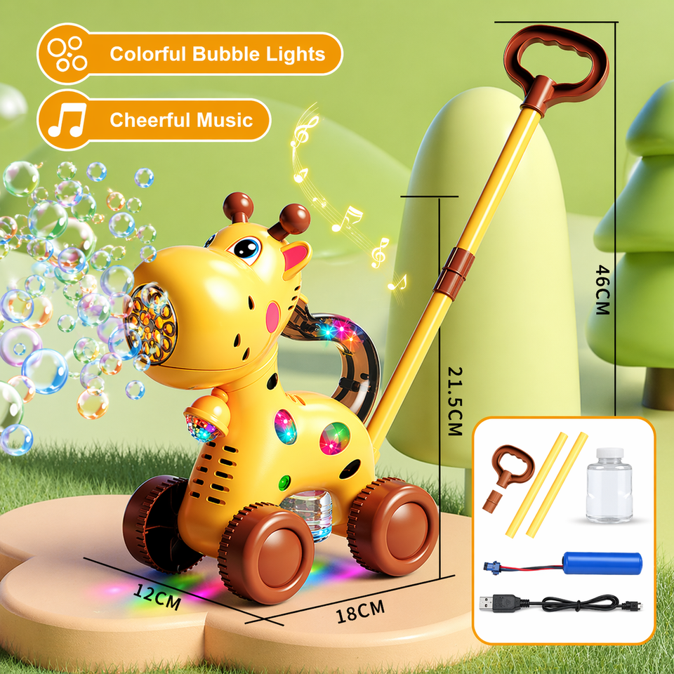 Bubble Blower – Lekfullt & roligt – Bubbelblåsande skjutvagn