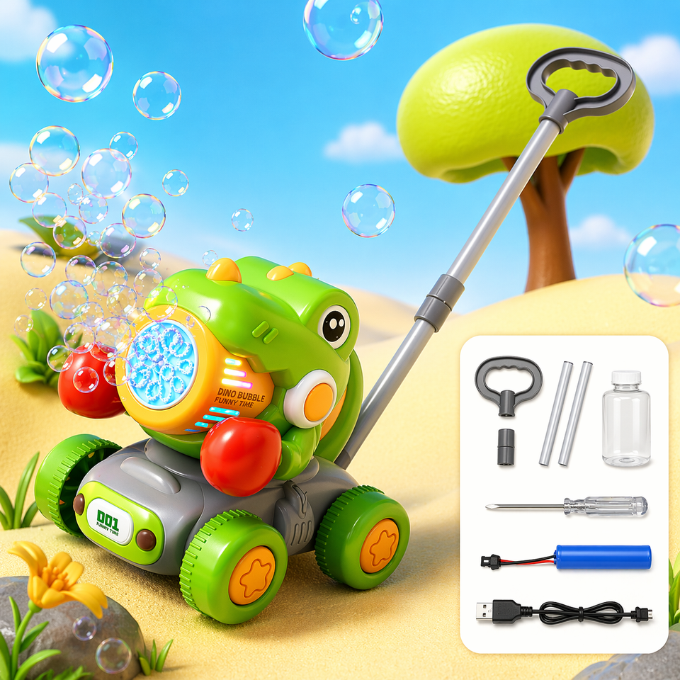 Bubble Blower – Lekfullt & roligt – Bubbelblåsande skjutvagn