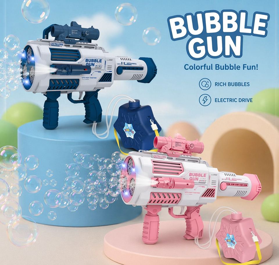 Light Up Bubble Gun – Lek & Musik – Bubbelpistol