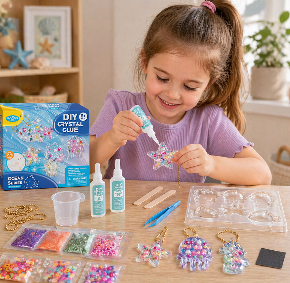 DIY Crystal Keychain Kit – Kreativt & lekfullt – Pysselkit för nyckelringar