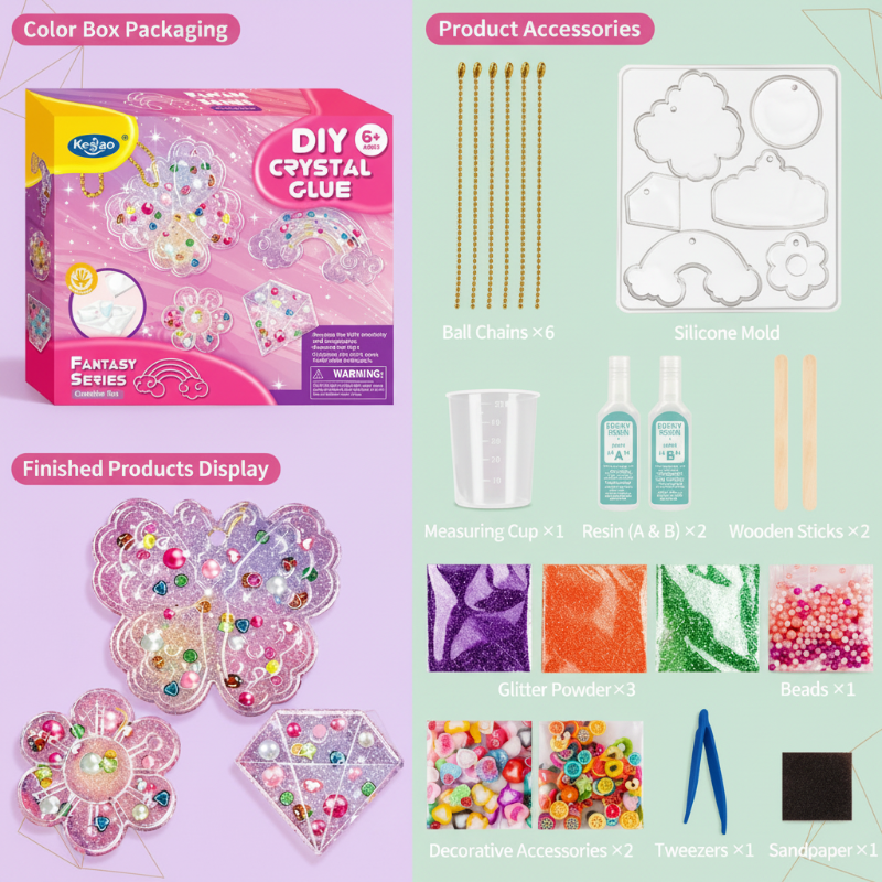 DIY Crystal Keychain Kit – Kreativt & lekfullt – Pysselkit för nyckelringar