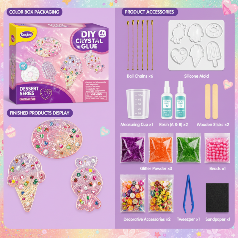 DIY Crystal Keychain Kit – Kreativt & lekfullt – Pysselkit för nyckelringar