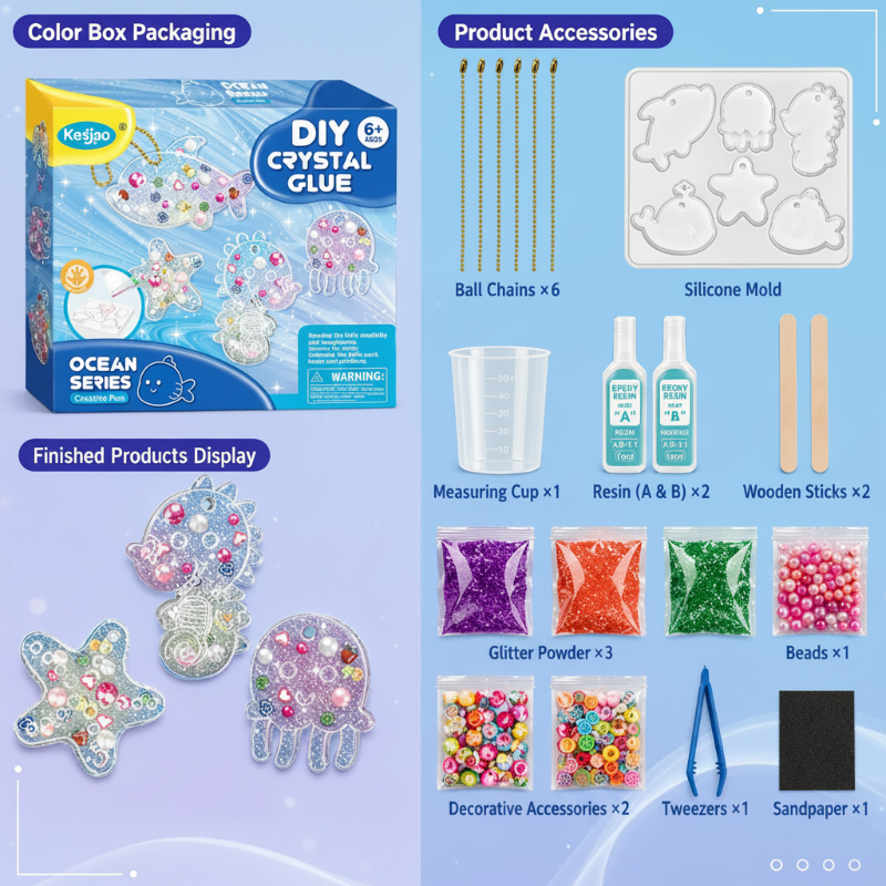 DIY Crystal Keychain Kit – Kreativt & lekfullt – Pysselkit för nyckelringar