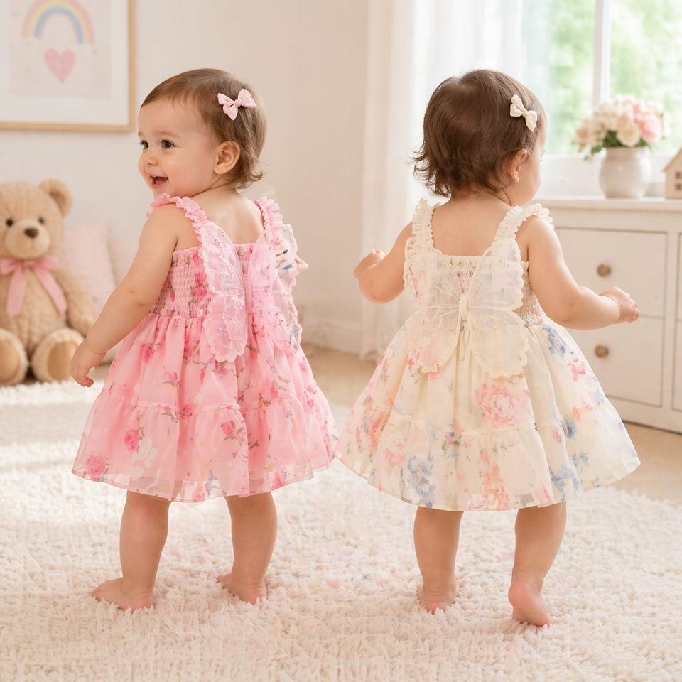 Girls Butterfly Dress – Söt & luftig – barnklänning