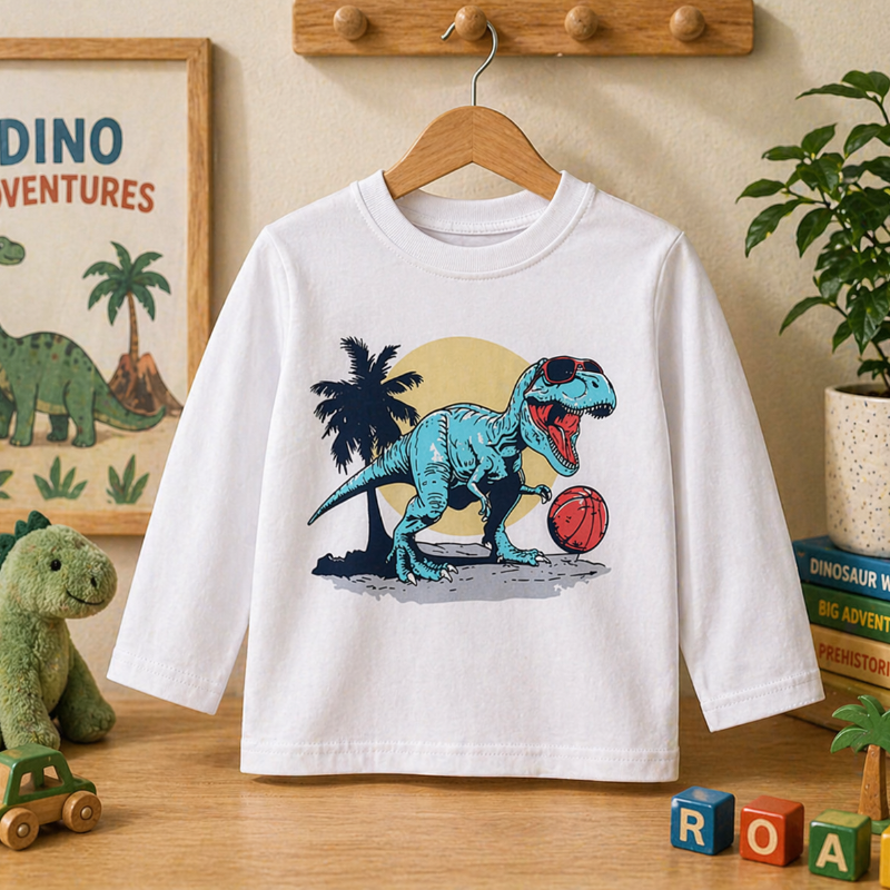 Kids Dinosaur Sweatshirt – Komfort & stil – Dino barntröja