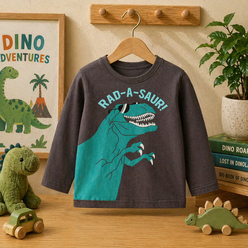 Kids Dinosaur Sweatshirt – Komfort & stil – Dino barntröja