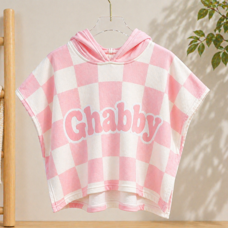 Personalized Hooded Towel – Mjuk & unik – Personlig badkap för barn