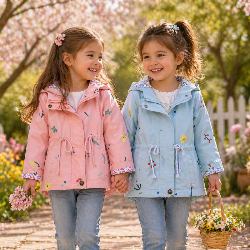Girls Windbreaker Jacket – Lätt och elegant – barnjacka